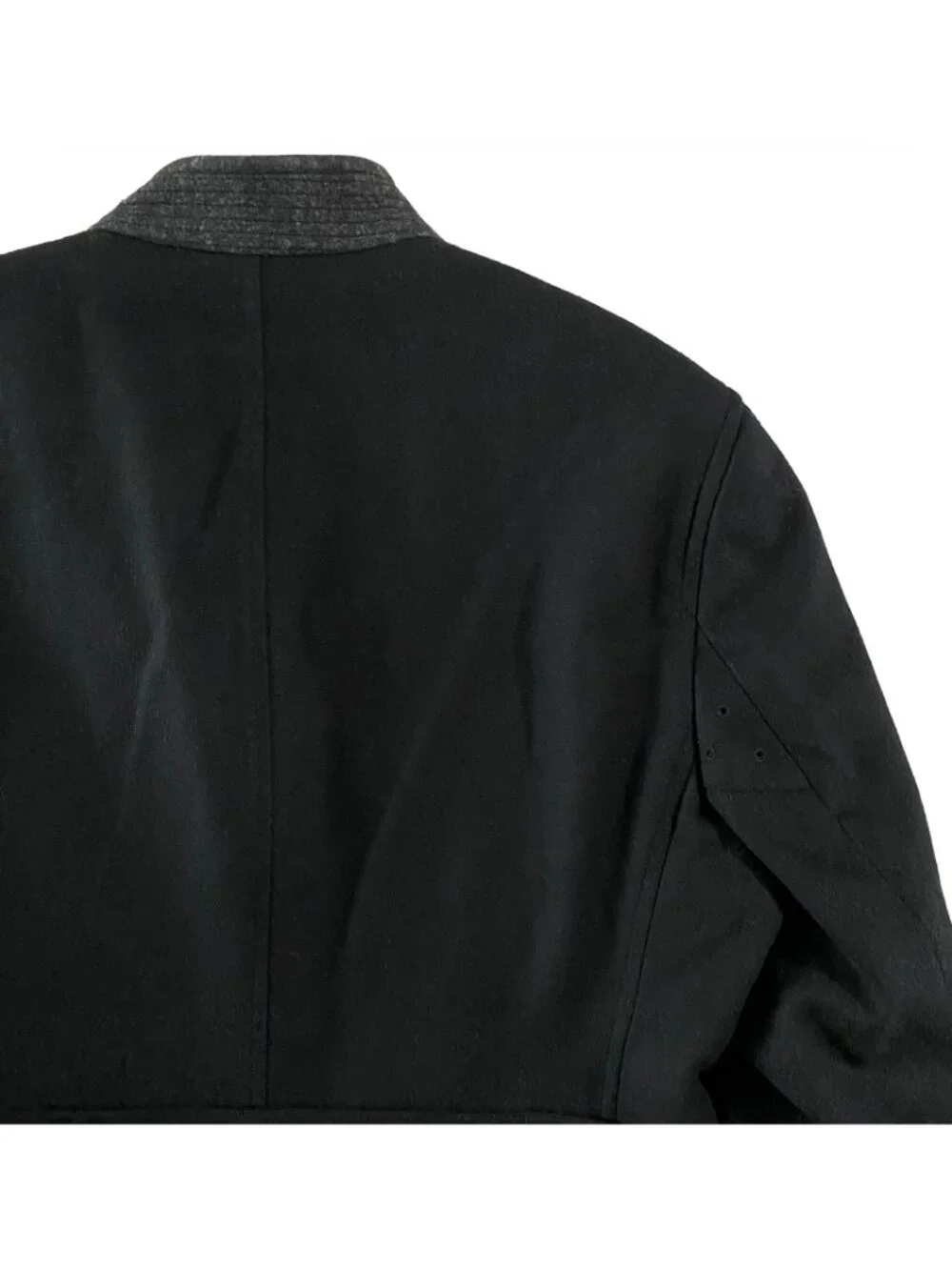 HUGO BOSS Black Label Madrid Stand Collar Military Jacket Mens 44R Black Cashmer